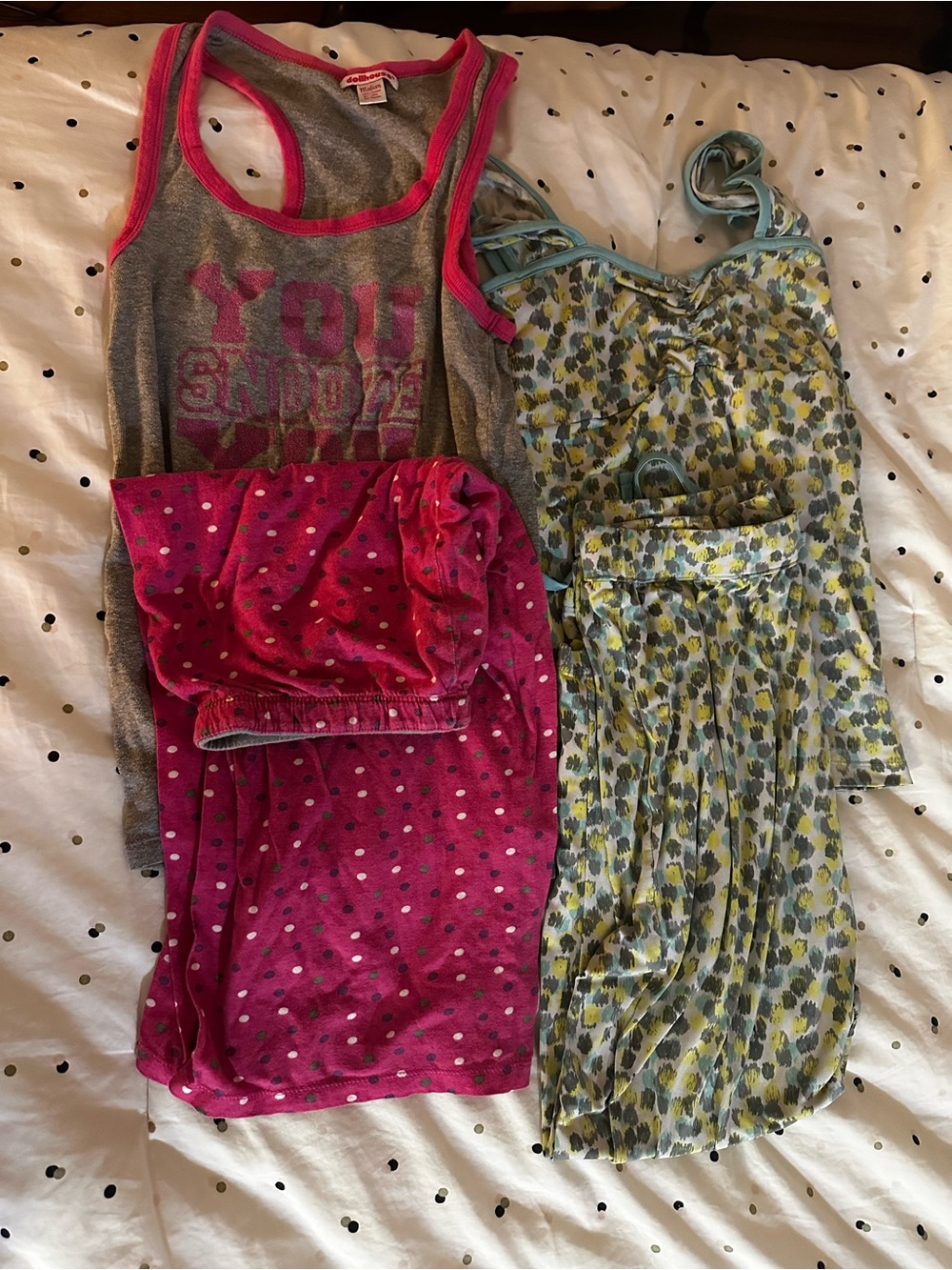 2 Pairs of PJs - Size Medium - Cropped Pants and Tank Style - Picture 2 of 2